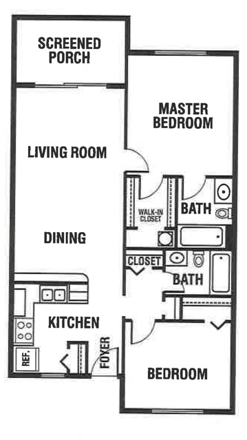 Two Bed Two Bath A - Premium